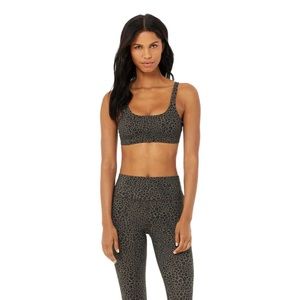 alo yoga vapor leopard sports bra